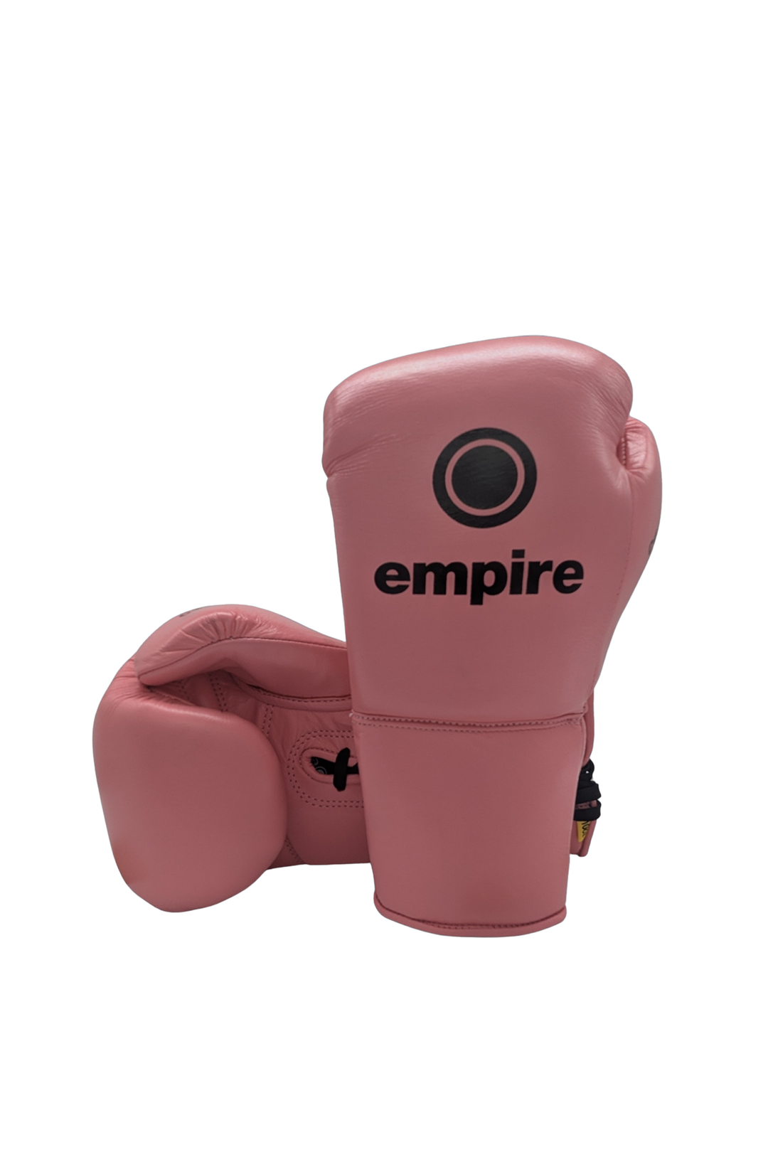 Maximus I Gloss Lace Gloves – Pink lace boxing gloves, professional lace-up boxing gloves by Empire Fight Store
