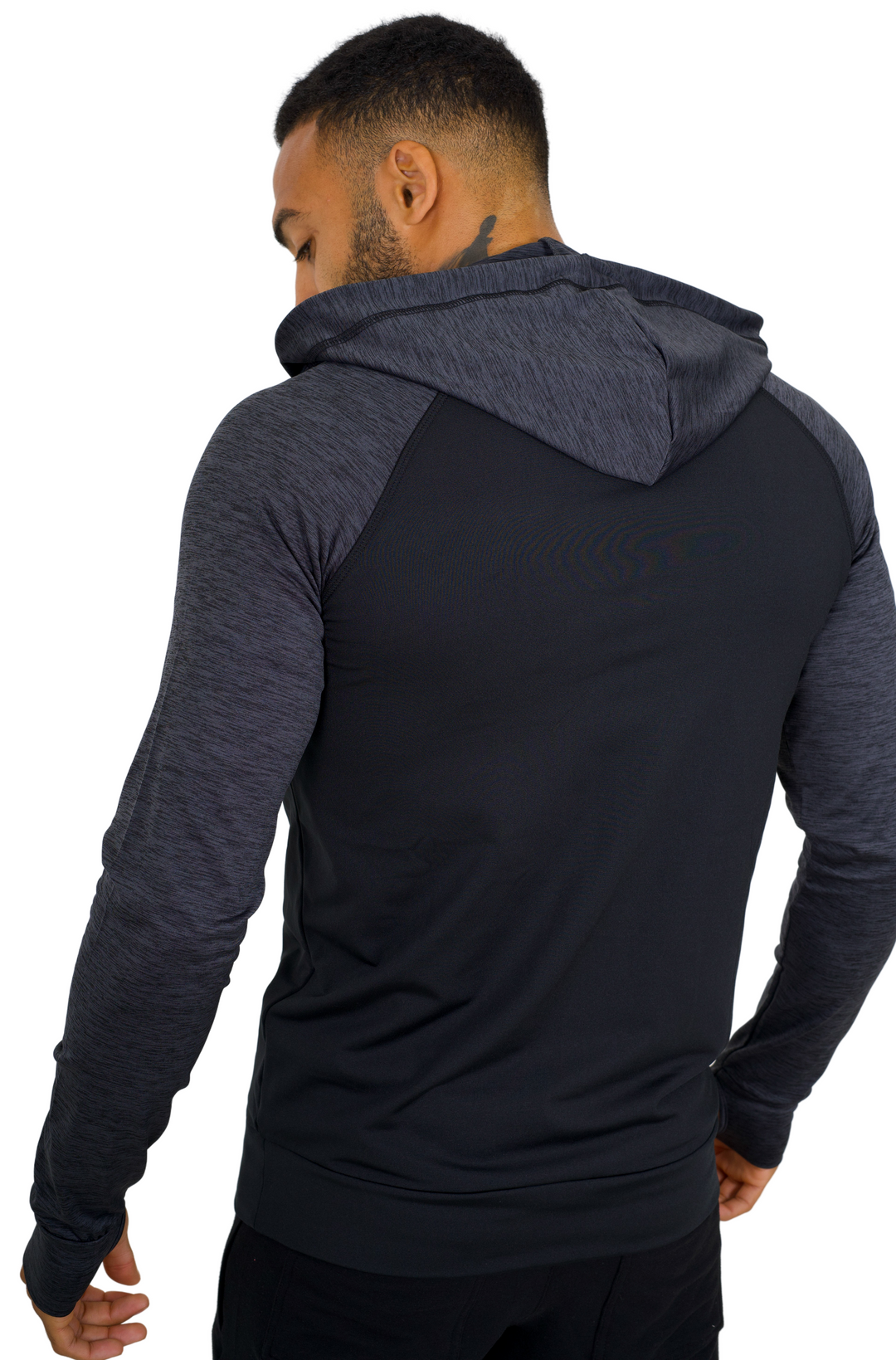 Dark Grey Empire Contrast Hoodie