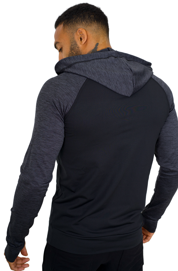 Dark Grey Empire Contrast Hoodie