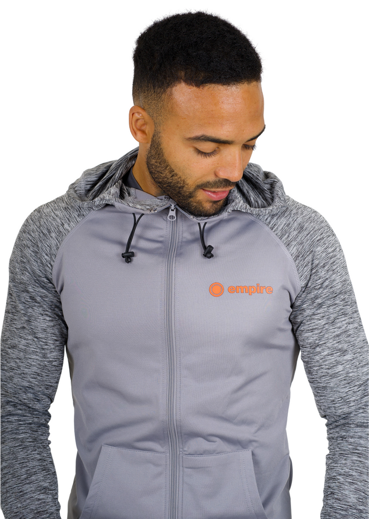 Light Grey Empire Contrast Hoodie